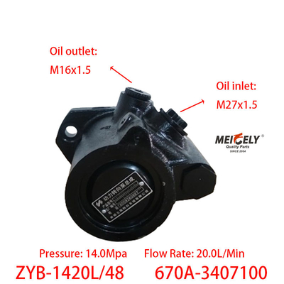 Gorąca sprzedaż 670A-3407100 Pompy kierownicze dla silnika YC6108