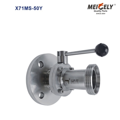 Sanitary Aseptyczny zawór do pobierania próbek Flange Widdop Butterfly Valve For Water Tank Truck